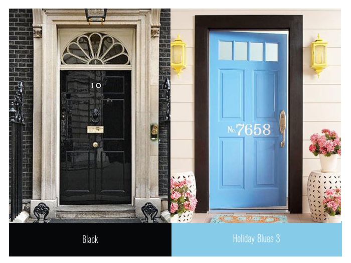 front doors black blue