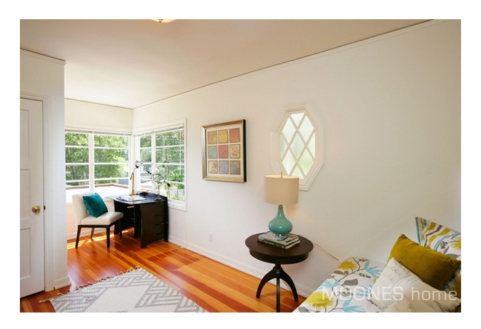 sunny room with sash windows