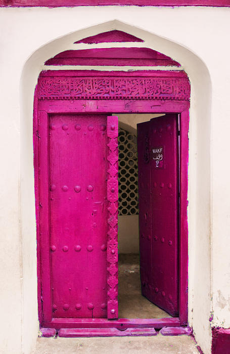 Pink door - India via sash windows London