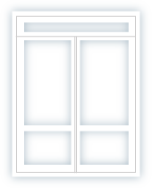 outward opening french door with top lights 2x2